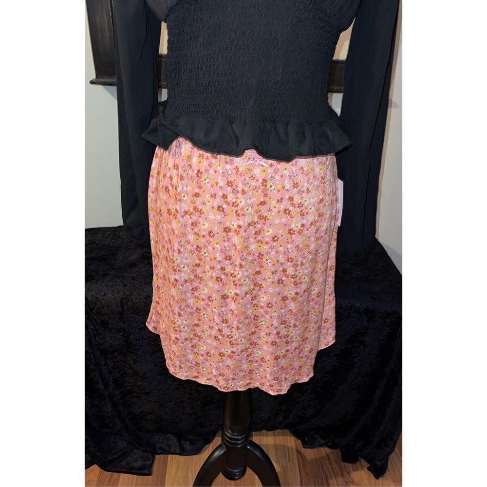Love, Fire Floral Slip Skirt